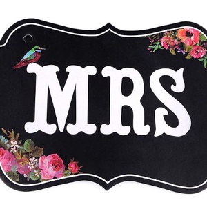 Mr és Mrs fotózási kellék - virágos - esküvő - dekoráció - tábla & jelzés - Meska.hu