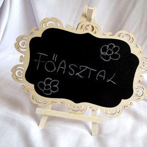 Kréta tábla állvánnyal  - téglalap - esküvő - dekoráció - helyszíni dekor - Meska.hu