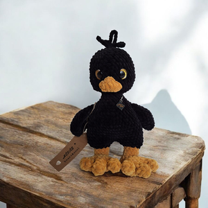 Amigurumi fekete rigó , Játék & Sport, Plüssállat & Játékfigura, Madár, Horgolás, MESKA