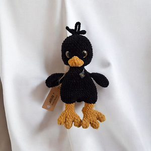 Amigurumi fekete rigó  - játék & sport - plüssállat & játékfigura - madár - Meska.hu