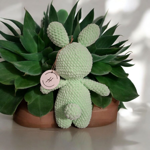Amigurumi horgolt menta nyuszi - játék & sport - plüssállat & játékfigura - nyuszi - Meska.hu
