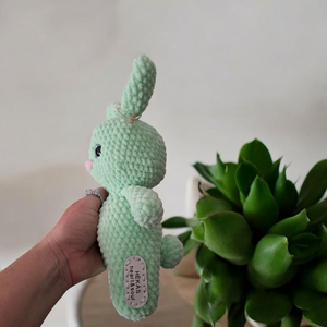 Amigurumi horgolt menta nyuszi - játék & sport - plüssállat & játékfigura - nyuszi - Meska.hu