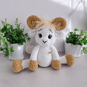 Amigurumi horgolt kecske vagy kos - játék & sport - plüssállat & játékfigura - más figura - Meska.hu