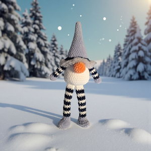 Horgolt hógolyó manó  - otthon & életmód - dekoráció - manók - Meska.hu