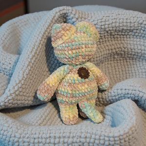 Névre szóló hímzéssel-puha horgolt cica  - játék & sport - plüssállat & játékfigura - cica - Meska.hu