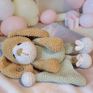 Horgolt szundi kutyus - játék & sport - plüssállat & játékfigura - kutya - Meska.hu