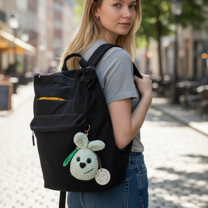 Horgolt amigurumi nyuszi , Táska & Tok, Kulcstartó & Táskadísz, Kulcstartó, Horgolás, MESKA