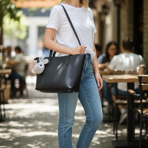 Horgolt amigurumi nyuszi,ezüstszürke - táska & tok - kulcstartó & táskadísz - kulcstartó - Meska.hu