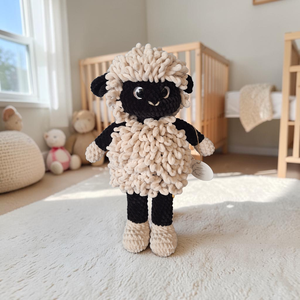 Fekete bárány amigurumi, Játék & Sport, Plüssállat & Játékfigura, Plüss bárány, Horgolás, MESKA