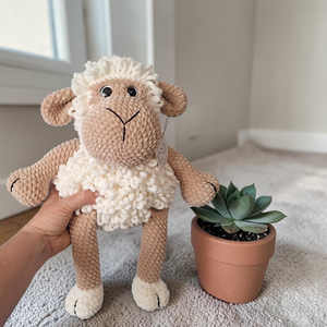 Amigurumi bárány  - játék & sport - plüssállat & játékfigura - plüss bárány - Meska.hu