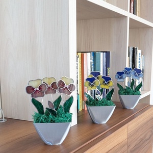 Árvácska üveg örökvirág dekoráció - Mályvaszínű - otthon & lakás - dekoráció - virágdísz és tartó - csokor & virágdísz - Meska.hu