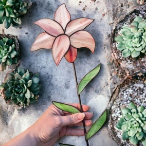 Liliom szál üveg örökvirág - otthon & életmód - dekoráció - virágdísz és tartó - csokor & virágdísz - Meska.hu