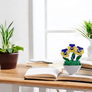 Árvácska üveg örökvirág dekoráció - Sárga - otthon & életmód - dekoráció - virágdísz és tartó - virágbox, virágdoboz - Meska.hu