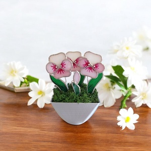 Üveg árvácska - Születésnapi virág ajándék - Meska.hu