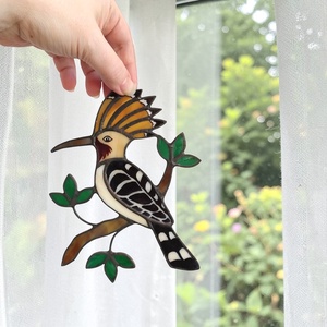 Búbos banka - Üveg függődísz madár imádóknak - otthon & életmód - dekoráció - fali és függő dekoráció - falra akasztható dekor - Meska.hu