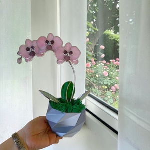 Örömanya szülőköszöntő - Orchidea üveg örökvirág - esküvő - emlék & ajándék - szülőköszöntő ajándék - Meska.hu
