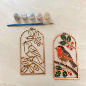 Üvegfestő DIY Alkotó doboz - Vörösbegy - Meska.hu