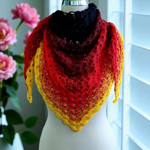 Horgolt kendő - Meska.hu