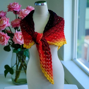 Horgolt kendő - ruha & divat - sál, sapka, kendő - vállkendő - Meska.hu