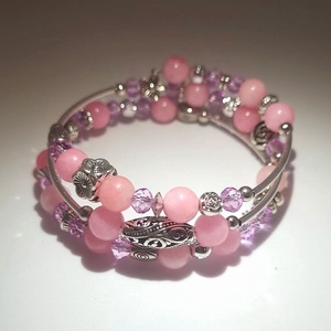 Pasztell Varázs- Memóriadrótos karkötő , Ékszer, Karkötő, Ásványkarkötő, Ékszerkészítés, MESKA