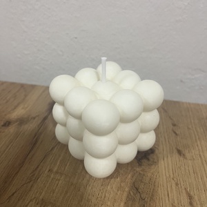 Bubble kocka gyertya - kellékek & szerszámok - dekorációs kellékek - dekorációs gyertya - Meska.hu