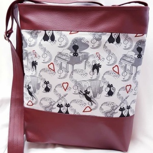 Textilbőr oldaltáska - Meska.hu