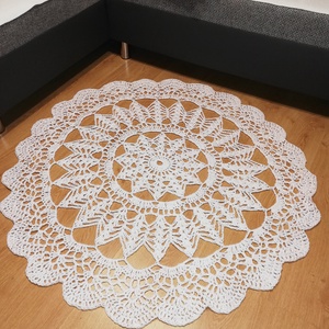 Horgolt mandala szőnyeg - otthon & életmód - lakástextil - szőnyeg - horgolt szőnyeg - Meska.hu