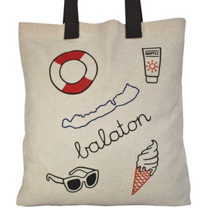 Balaton vászontáska - táska & tok - bevásárlás & shopper táska - shopper, textiltáska, szatyor - Meska.hu