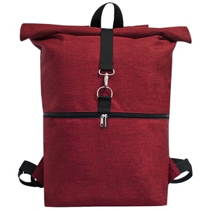 Víz- és kopásálló nagy piros roll top hátizsák, Táska & Tok, Hátizsák, Roll top hátizsák, Varrás, MESKA