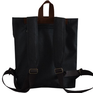 BASIC víz- és kopásálló barna és fekete roll top hátizsák - táska & tok - hátizsák - hátizsák - Meska.hu
