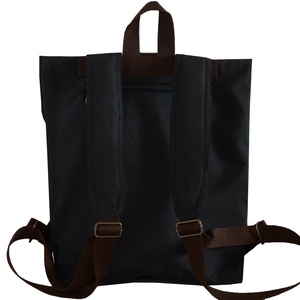 BASIC víz- és kopásálló barna és fekete roll top hátizsák - táska & tok - hátizsák - hátizsák - Meska.hu