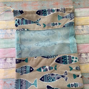 Hal mintás textil zsák/ öko zacskó  -  - Meska.hu