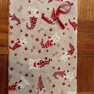 Téli manó mintás Mikulás zsák/ csomagoló - karácsony - mikulás - mikulás zsák - Meska.hu