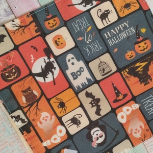 Halloween mintás újraszalvéta/textilszalvéta - táska & tok - uzsonna- & ebéd tartó - szendvics csomagoló - Meska.hu