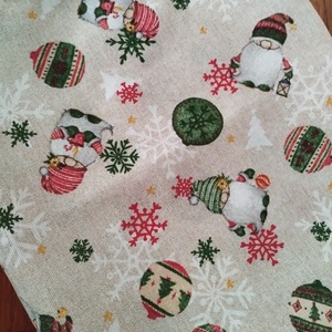 Téli manó mintás Mikulás zsák/ csomagoló - karácsony - mikulás - mikulás zsák - Meska.hu