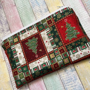 Karácsonyfa mintás uzsonnás tasak/ zsák/ csomagoló - karácsony - mikulás - mikulás zsák - Meska.hu