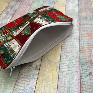 Karácsonyfa mintás uzsonnás tasak/ zsák/ csomagoló - karácsony - mikulás - mikulás zsák - Meska.hu