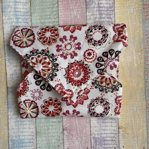 Mandala mintás újraszalvéta/textilszalvéta - táska & tok - uzsonna- & ebéd tartó - szendvics csomagoló - Meska.hu