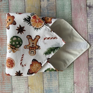 Mézeskalács mintás újraszalvéta/textilszalvéta, Táska & Tok, Uzsonna- & Ebéd tartó, Szendvics csomagoló, Varrás, MESKA