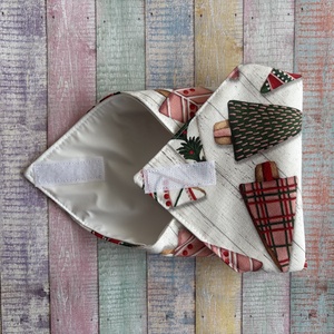 Karácsonyfa mintás újraszalvéta/textilszalvéta, Táska & Tok, Uzsonna- & Ebéd tartó, Szendvics csomagoló, Varrás, MESKA