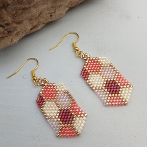 Rosegold fülbevaló - ékszer - fülbevaló - lógó fülbevaló - Meska.hu