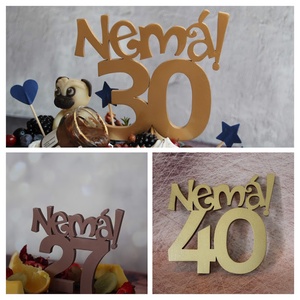 Nemá40! 40. születésnapi humoros tortadísz /hűtőmágnes Tortadekoráció Születésnapi tortadísz - otthon & életmód - konyhafelszerelés, tálalás - Meska.hu