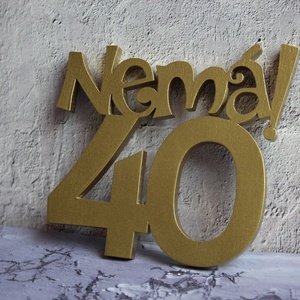 Nemá40! 40. születésnapi humoros tortadísz /hűtőmágnes Tortadekoráció Születésnapi tortadísz - otthon & életmód - konyhafelszerelés, tálalás - Meska.hu