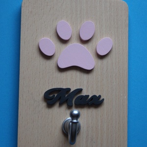 Kutyapóráz tartó fogas Póráz akasztó Kutyás fogas Poráz fogas Tappancsos fogas - otthon & életmód - kisállatoknak - kutyáknak - Meska.hu