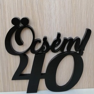 Öcsém!40 40. születésnapi humoros tortadísz /hűtőmágnes Tortadekoráció Születésnapi tortadísz - otthon & életmód - konyhafelszerelés, tálalás - sütés, főzés - sütidísz - Meska.hu