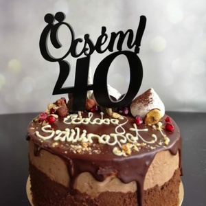 Öcsém!40 40. születésnapi humoros tortadísz /hűtőmágnes Tortadekoráció Születésnapi tortadísz - otthon & életmód - konyhafelszerelés, tálalás - sütés, főzés - sütidísz - Meska.hu