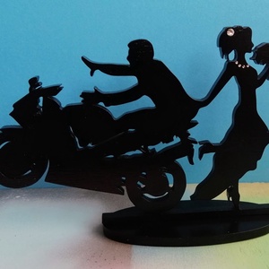 Motoros esküvői torta dísz, Honda cbr esküvői csúcsdísz.  - esküvő - dekoráció - sütidísz - Meska.hu