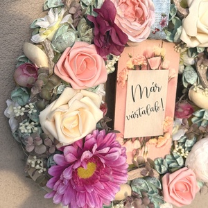 Ajtódísz, kopogtató, virágkoszorú - otthon & életmód - dekoráció - ajtó- és ablak dekoráció - ajtódísz & kopogtató - Meska.hu