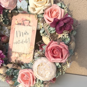 Ajtódísz, kopogtató, virágkoszorú - otthon & életmód - dekoráció - ajtó- és ablak dekoráció - ajtódísz & kopogtató - Meska.hu