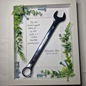 Greenery esküvői, szülőköszöntő box szerszámmal - Meska.hu